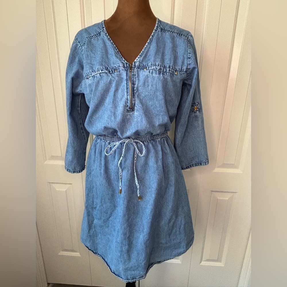 Speed Control Chambray Dress